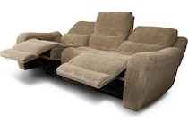 sydney brown power reclining sofa   