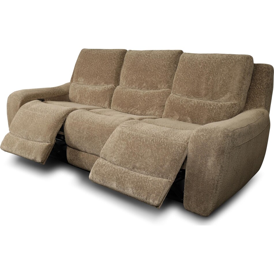 sydney brown power reclining sofa   