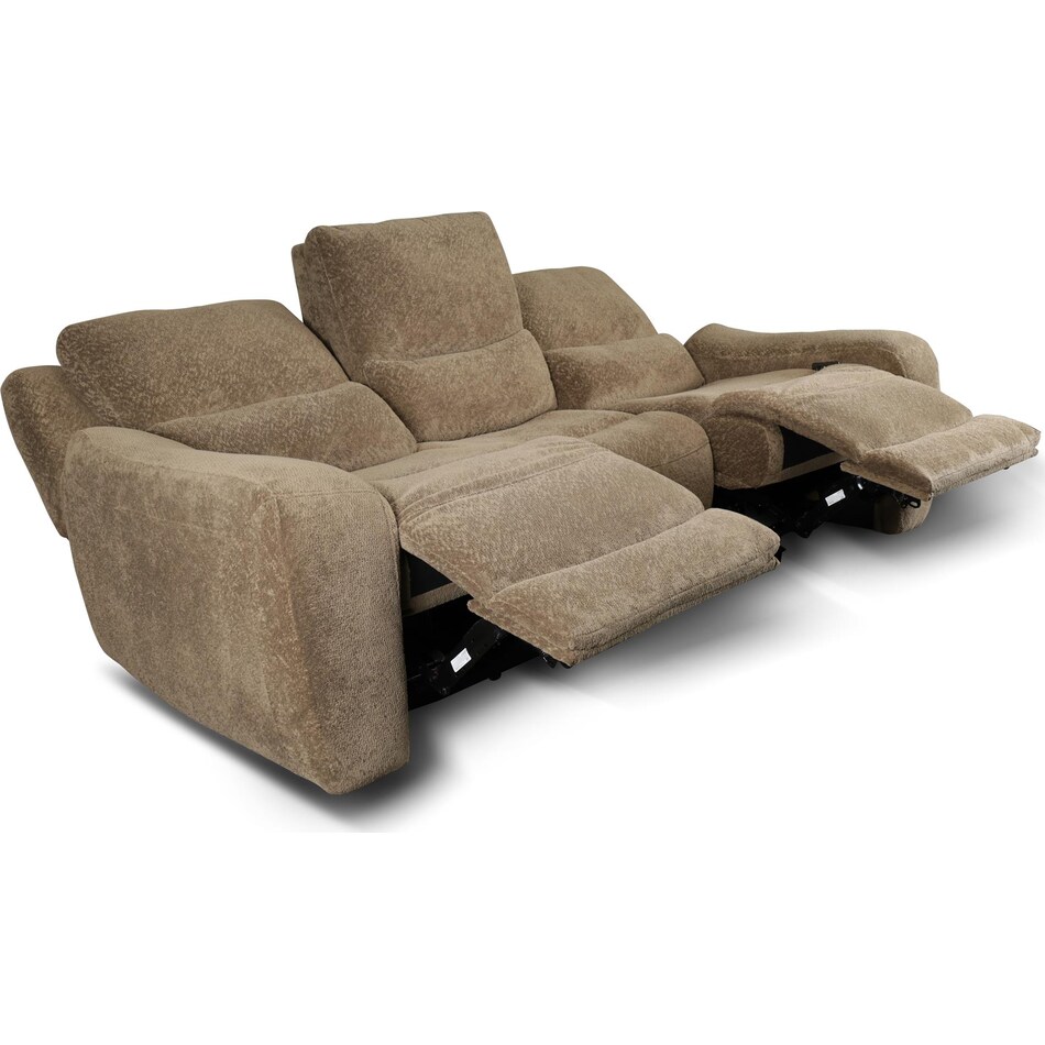 sydney brown power reclining sofa   