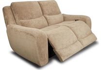 sydney tan power reclining loveseat   