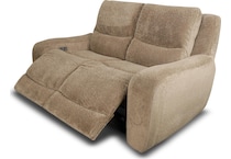 sydney tan power reclining loveseat   