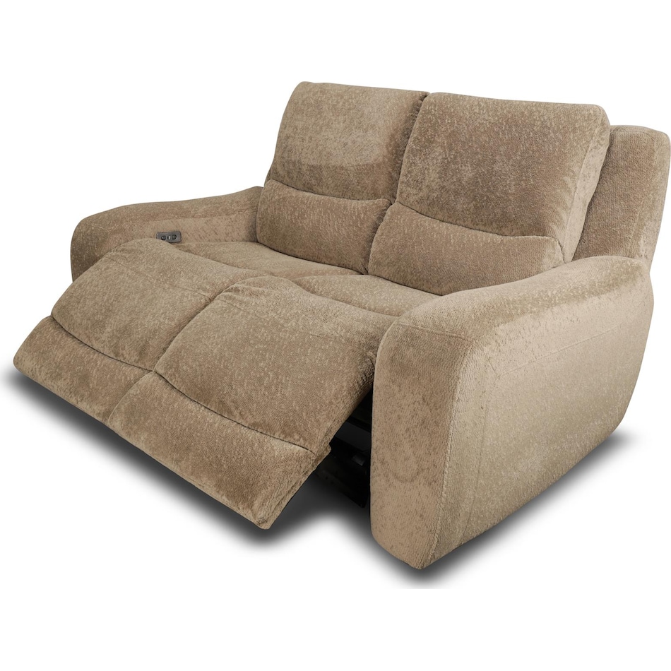 sydney tan power reclining loveseat   