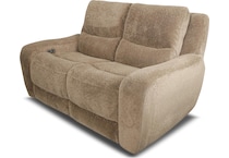 sydney tan power reclining loveseat   