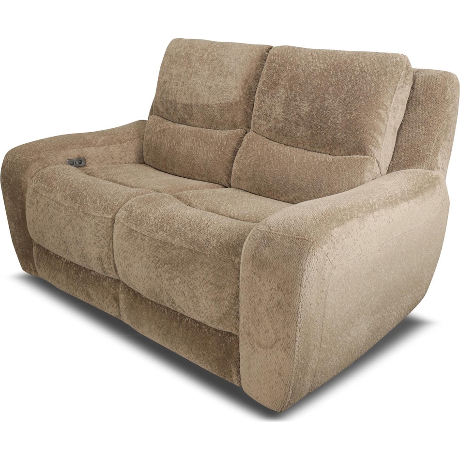 sydney tan power reclining loveseat   