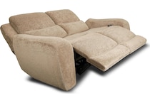 sydney tan power reclining loveseat   