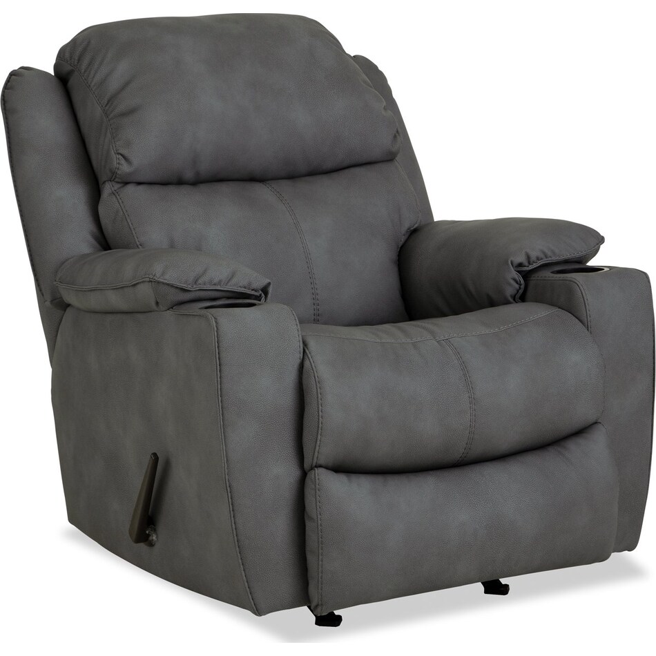 sylvester grey rocker recliner
