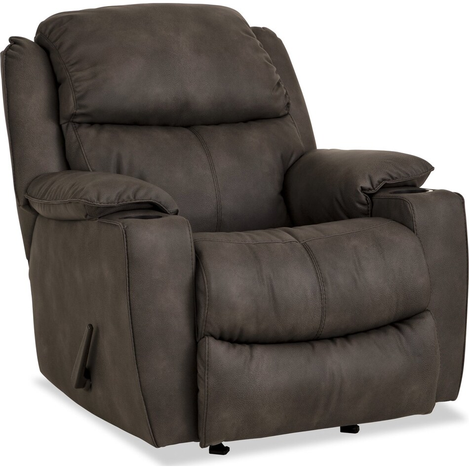 sylvester pewter rocker recliner   