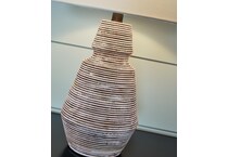 table lamp set of  brick red white lamp pair   