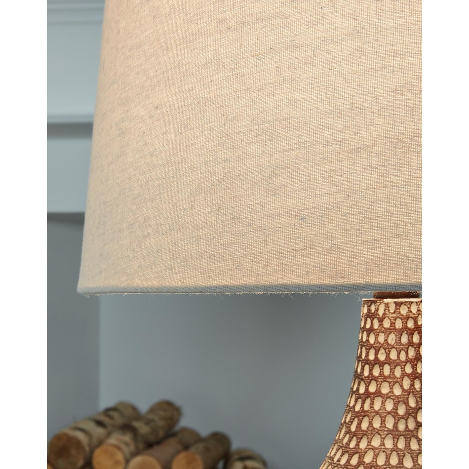 table lamp set of  brown grey lamp pair   