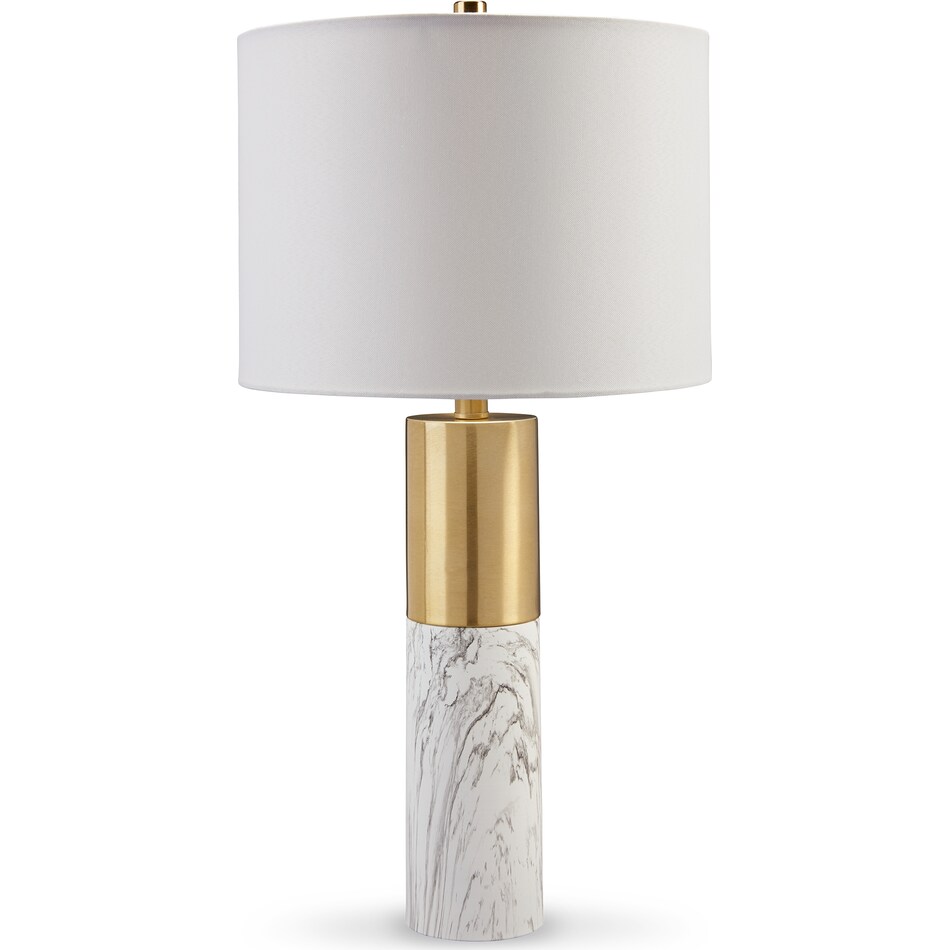 table lamp set of  gold finish white floor lamp   