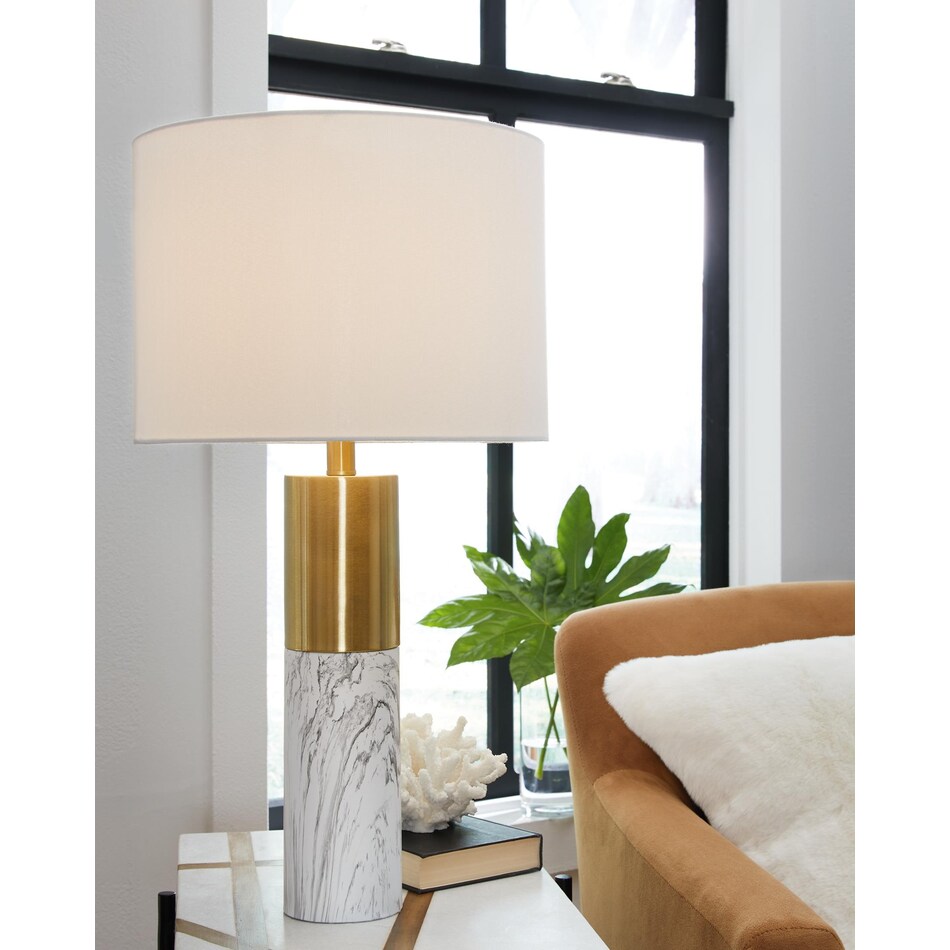 table lamp set of  gold finish white floor lamp   