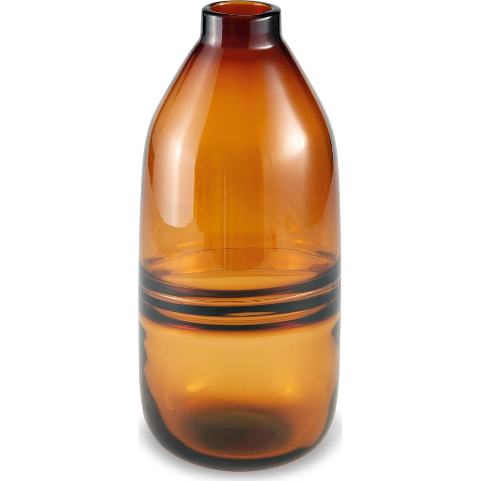 table top amber vase   
