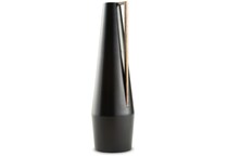 table top black gold finish vase   