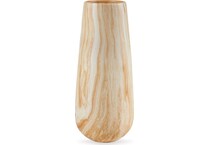 table top tan white vase   