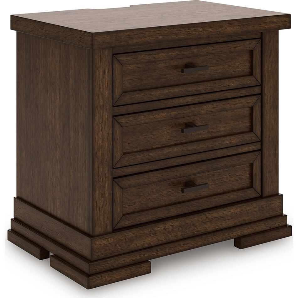 taffenbrook brown nightstand   