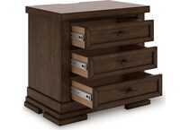 taffenbrook brown nightstand   