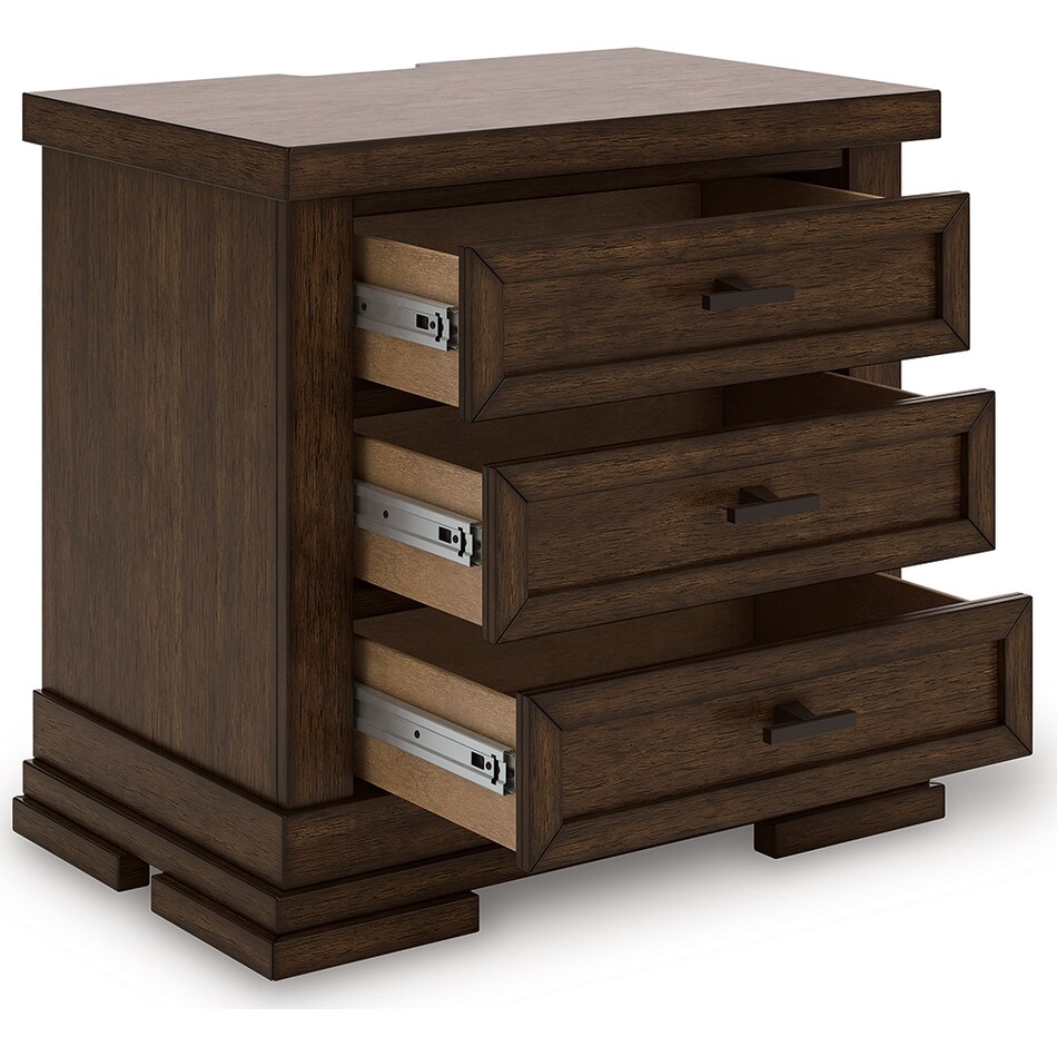 taffenbrook brown nightstand   