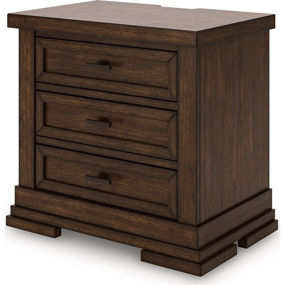 taffenbrook brown nightstand   