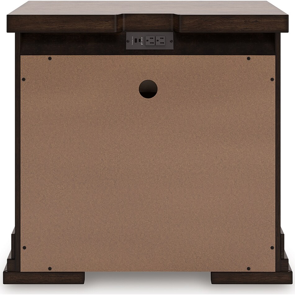 taffenbrook brown nightstand   