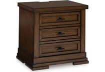 taffenbrook brown nightstand   