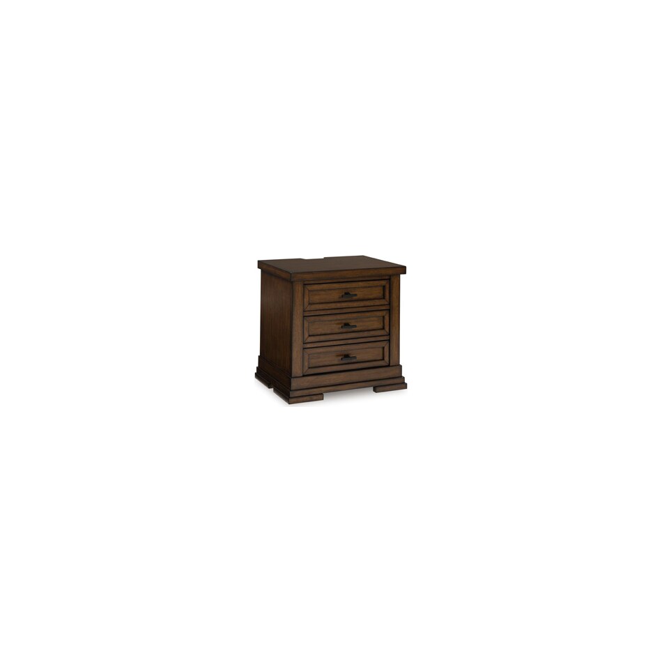 taffenbrook brown nightstand   