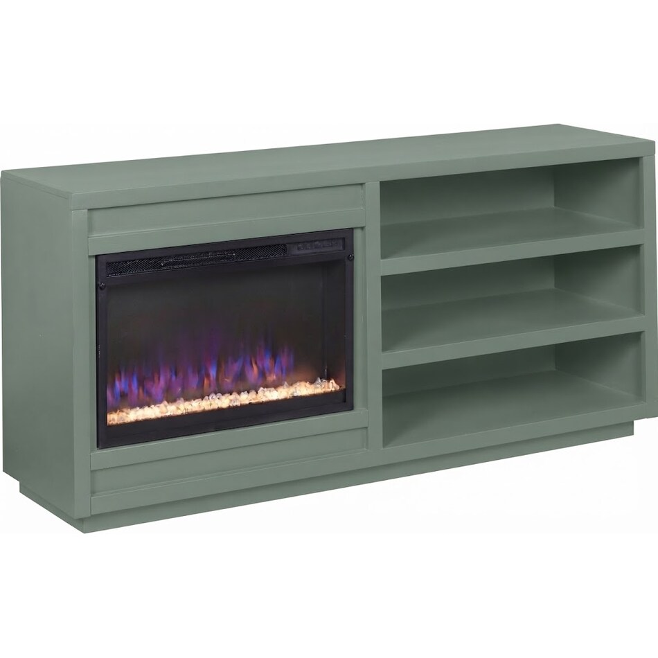 tahlia  sage green fireplace insert   