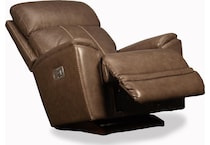 talladega brown power leather rocker recliner   