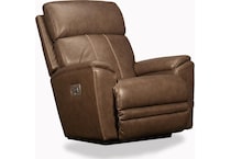 talladega brown power leather rocker recliner   