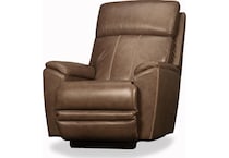 talladega brown power leather rocker recliner   