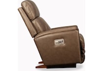 talladega brown power leather rocker recliner   