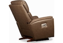 talladega brown power leather rocker recliner   
