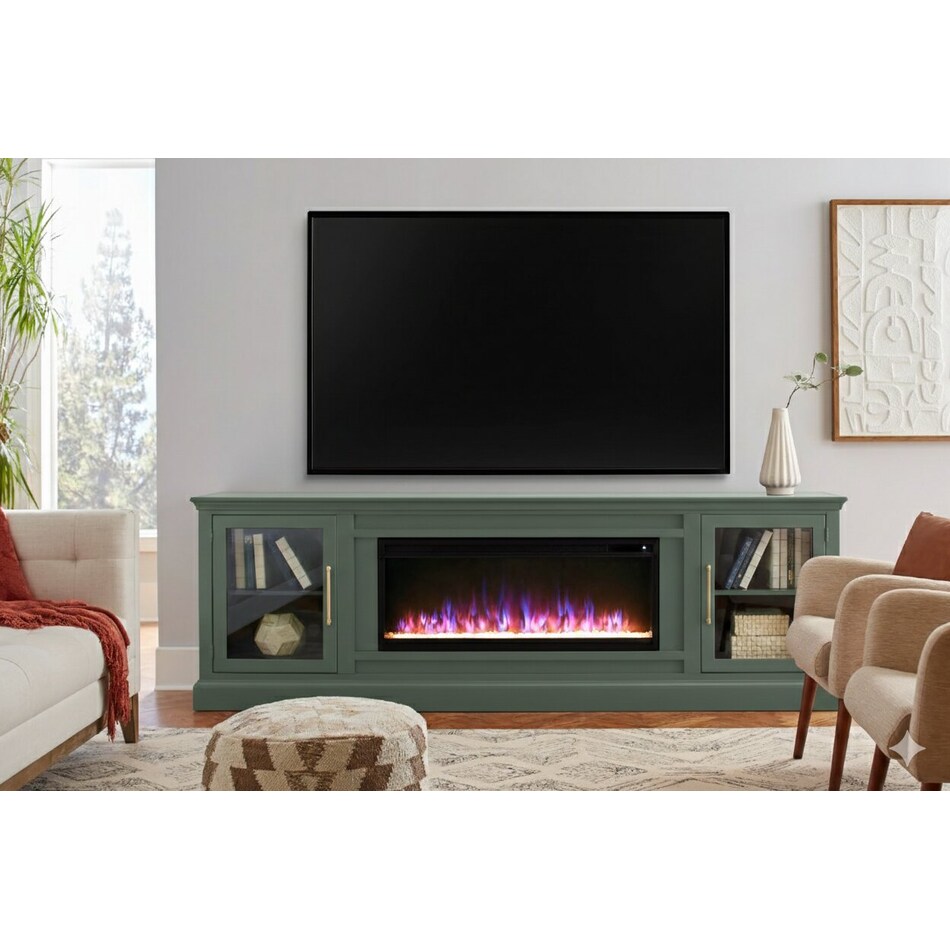 talon sage green fireplace insert   