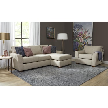 RUDY 2-PC REVERSIBLE SOFA CHAISE BY FLEXSTEEL