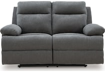 tarrant charcoal reclining loveseat   