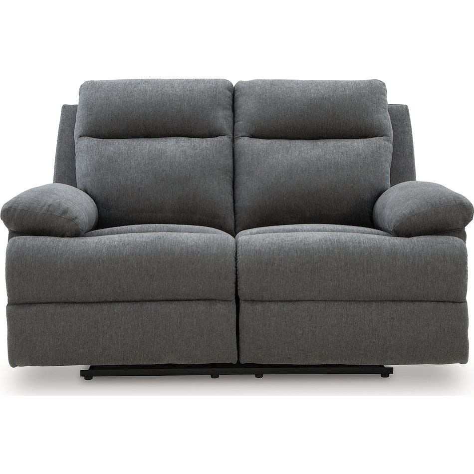 tarrant charcoal reclining loveseat   