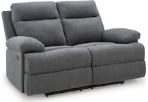 tarrant charcoal reclining loveseat   