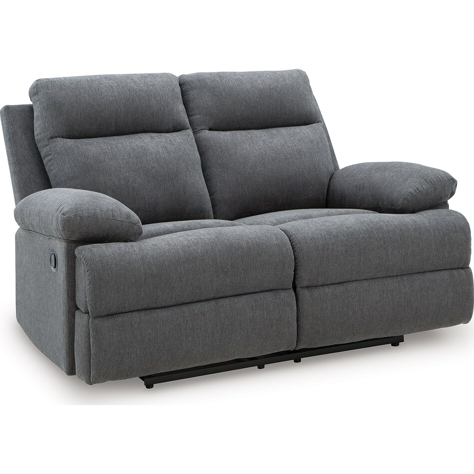 tarrant charcoal reclining loveseat   