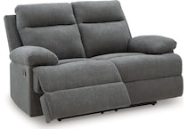 tarrant charcoal reclining loveseat   