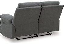 tarrant charcoal reclining loveseat   