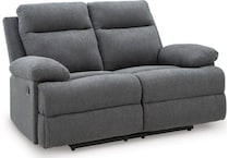 tarrant charcoal reclining loveseat   