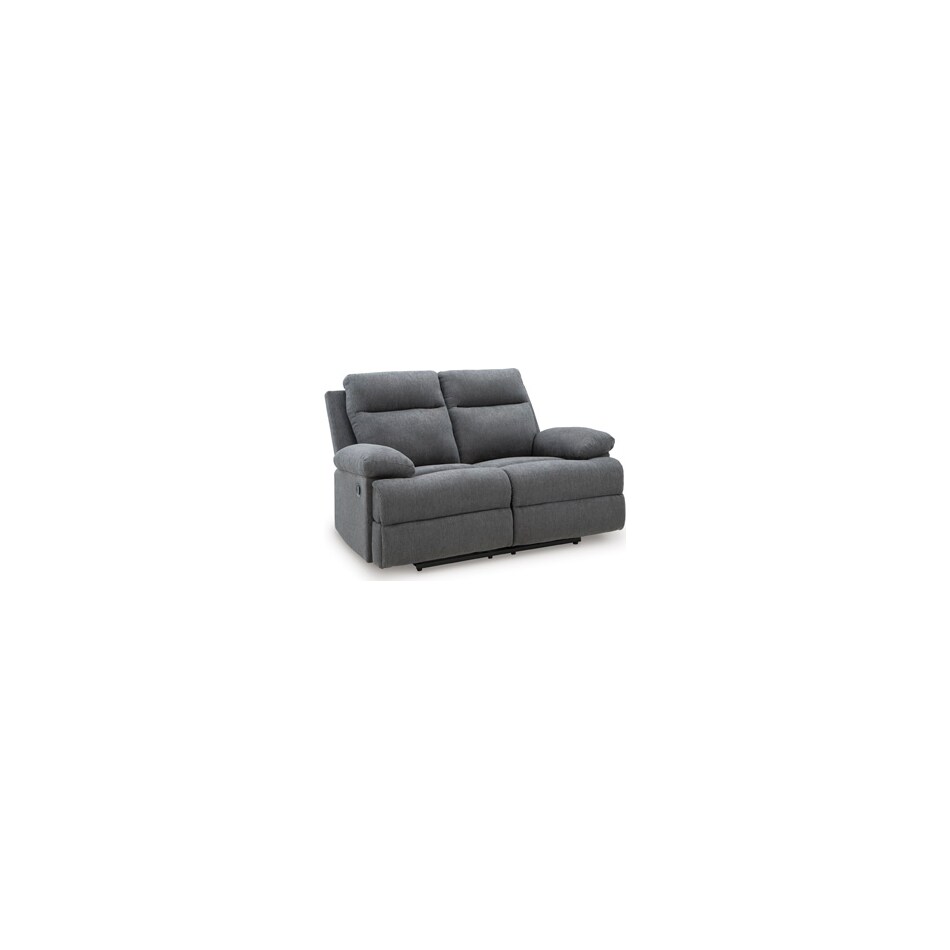 tarrant charcoal reclining loveseat   