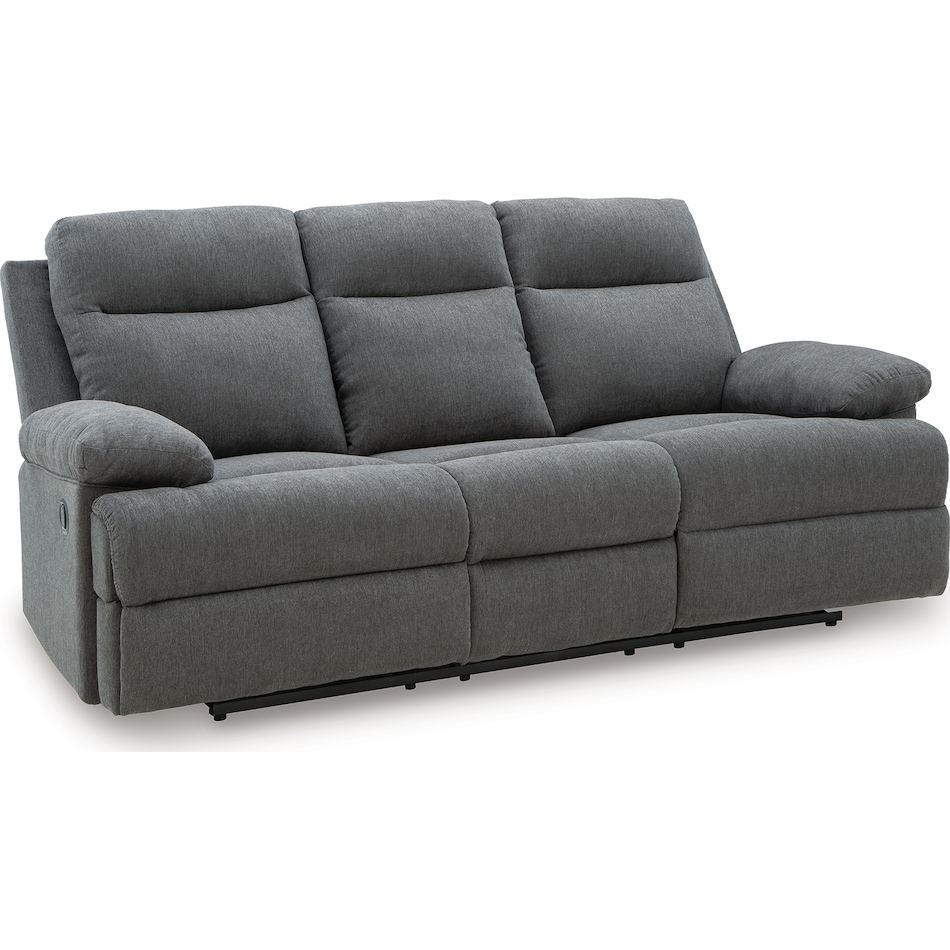 tarrant charcoal reclining sofa   