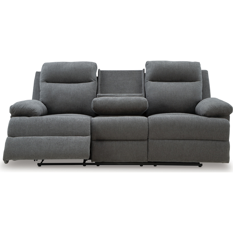 tarrant charcoal reclining sofa   