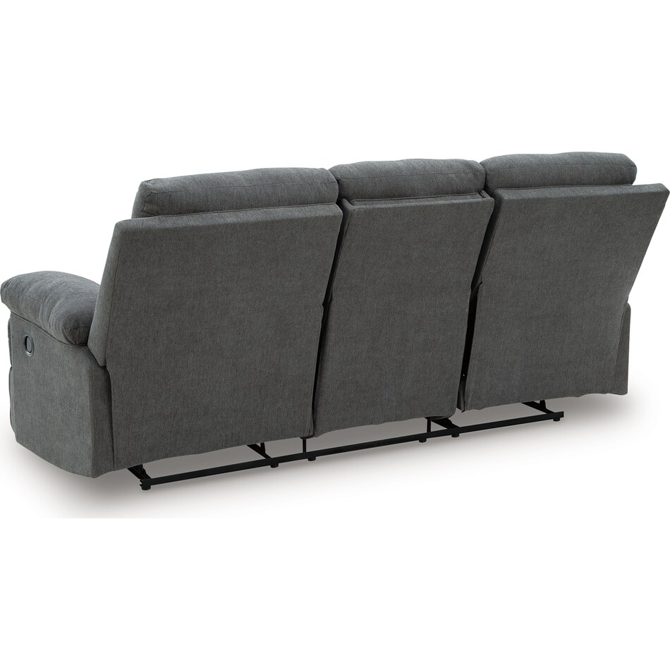 tarrant charcoal reclining sofa   