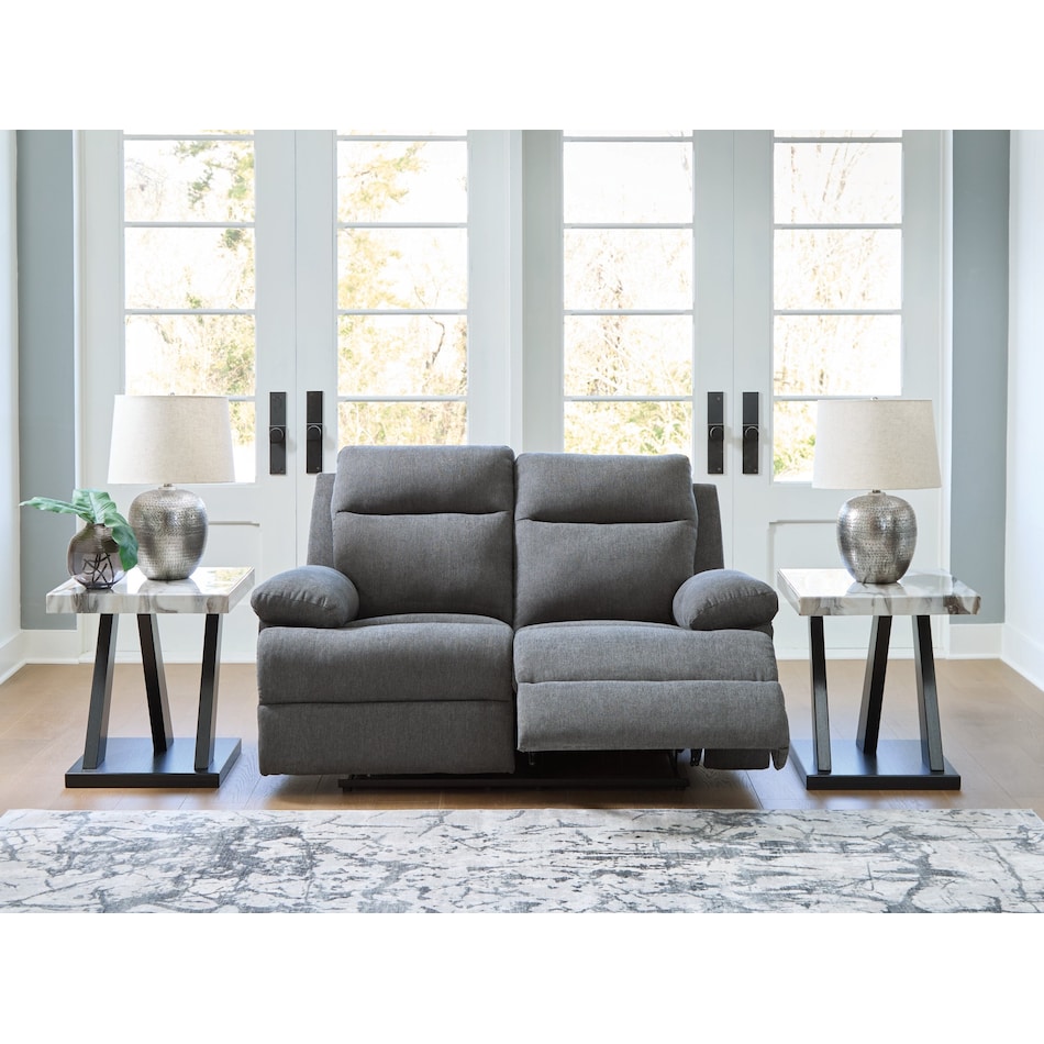 tarrant grey reclining loveseat   