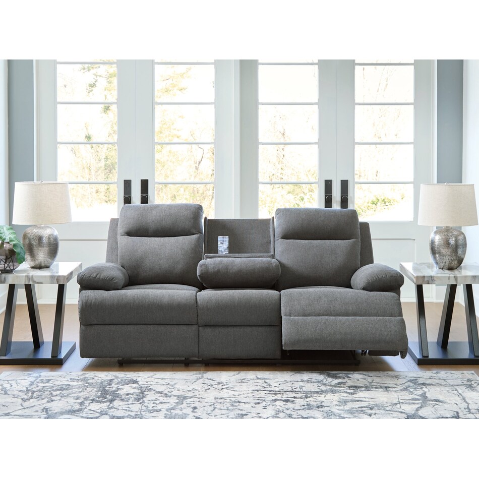 tarrant grey reclining sofa   