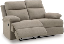 tarrant mocha reclining loveseat   