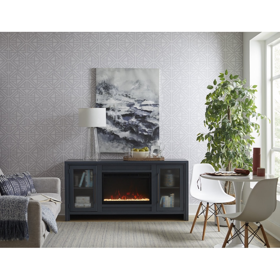 tawni malta blue fireplace insert   