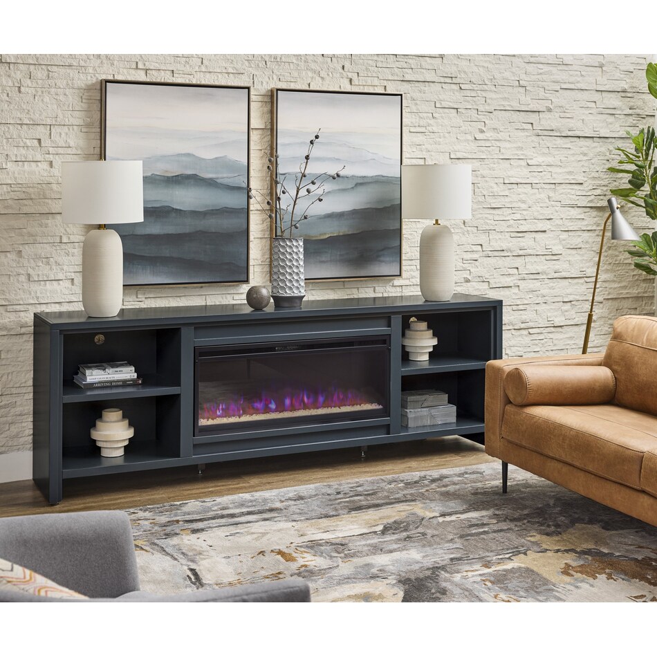 tawni malta blue fireplace insert   