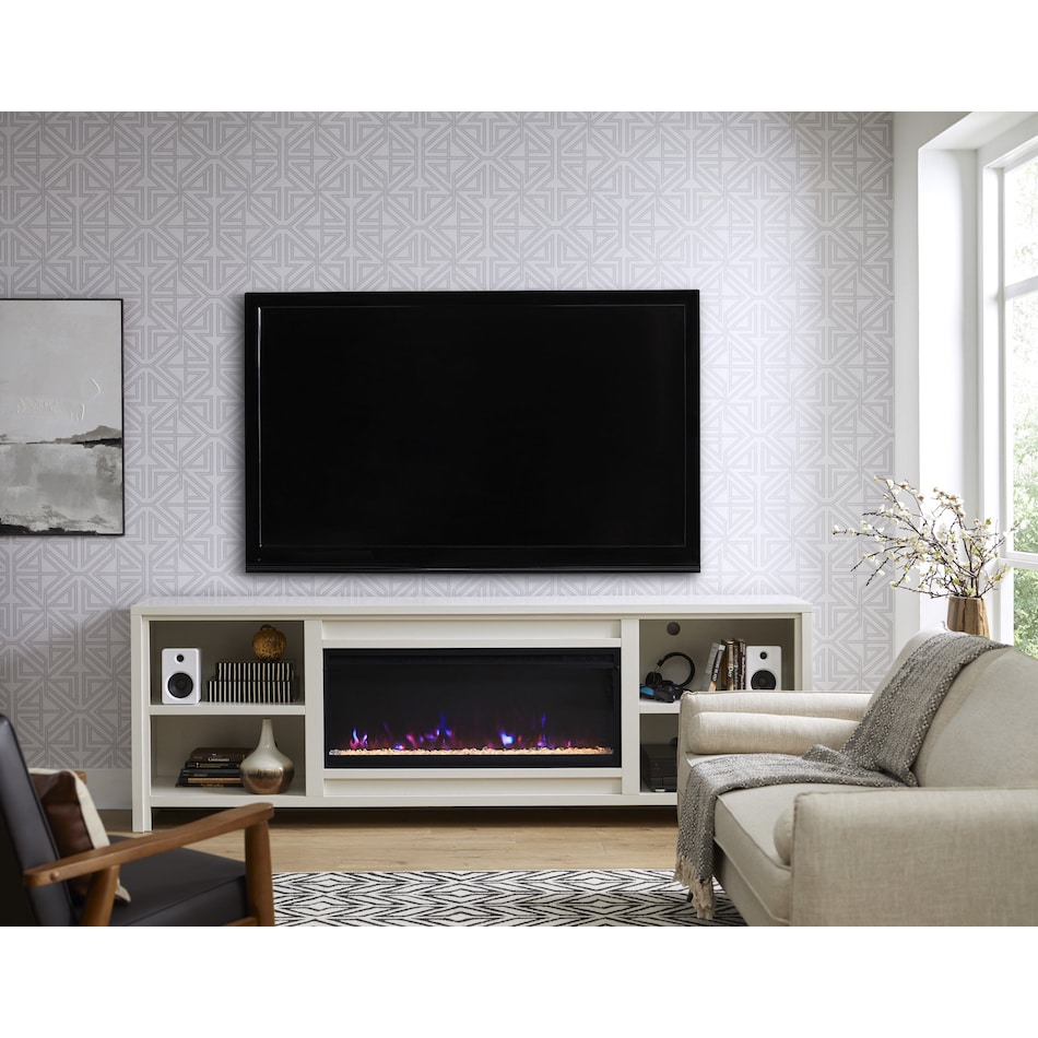 tawni white fireplace insert   